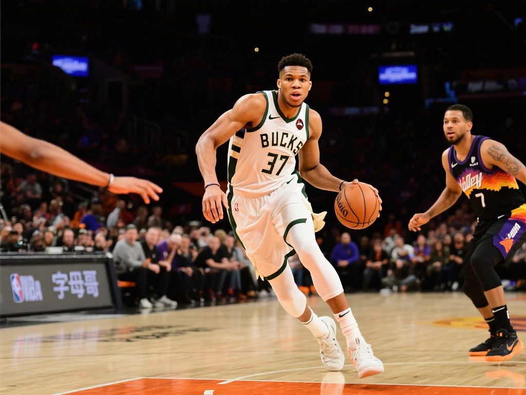 字母哥狂砍37分 雄鹿力克太阳捍卫主场 扬尼斯·阿德托昆博,球迷熟称“字母哥”,